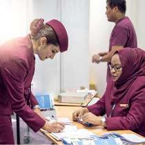 Qatar airways counter